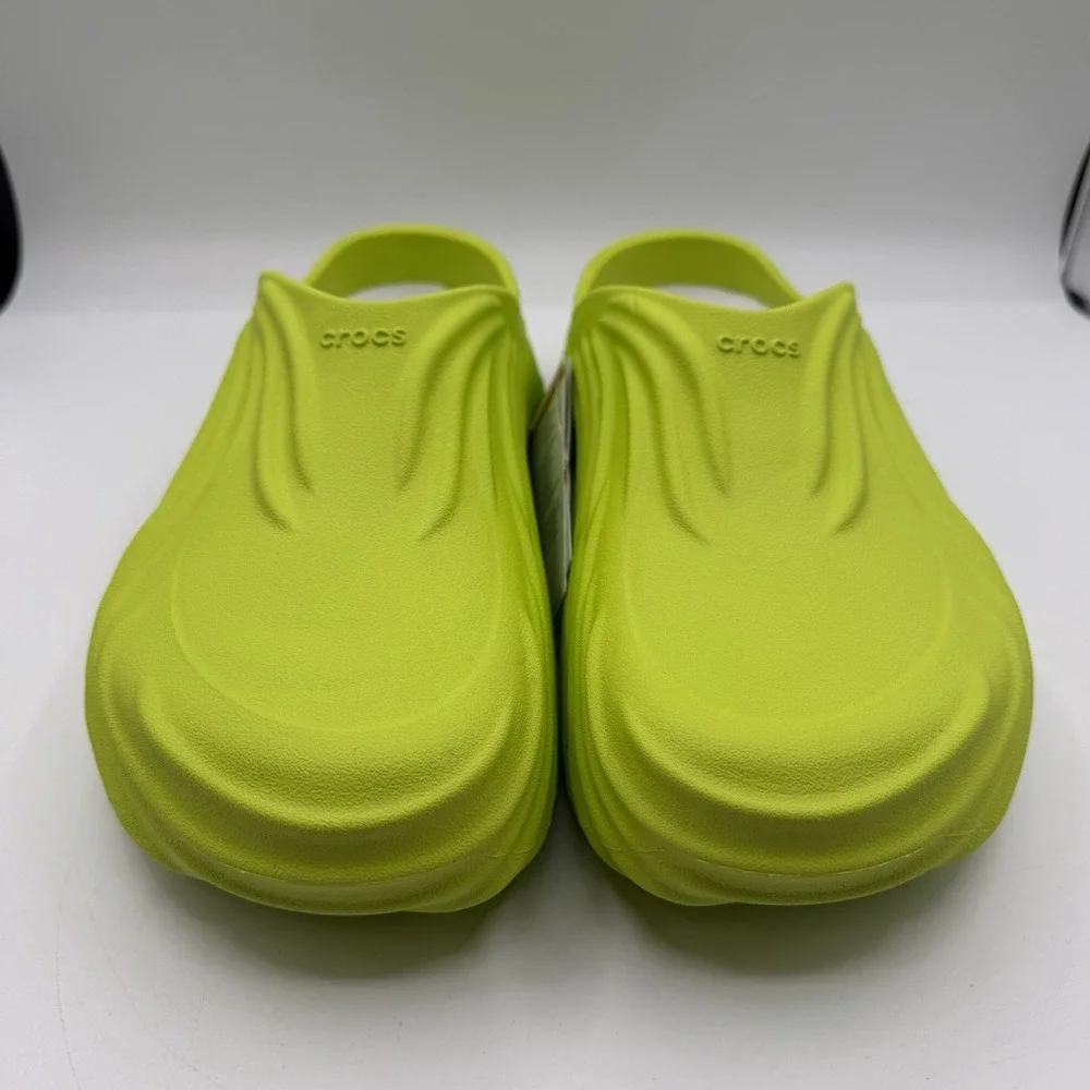 Crocs Echo Wave Clogs‎ Mens 9 Womens 11 Lime Green Slip On Shoes Slippers